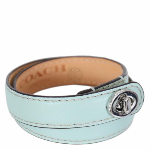 Coach leather online wrap bracelet